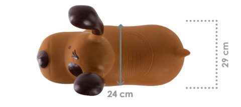 Skoczek gumowy dla dzieci REKSIO 60 cm brązowy do skakania z pompką