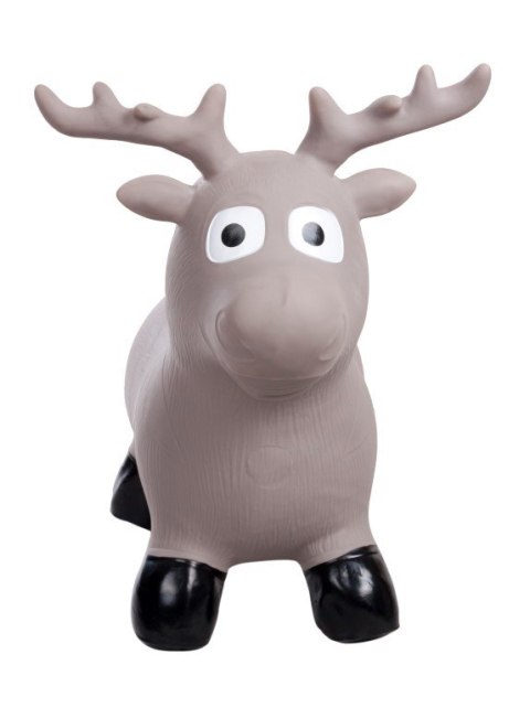 Skoczek gumowy dla dzieci RENIFER 68 cm brązowy do skakania z pompką