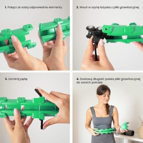 HMS HHW01 HULA HOP GREEN Z WYPUSTKAMI I OBCIĄŻNIKIEM HMS