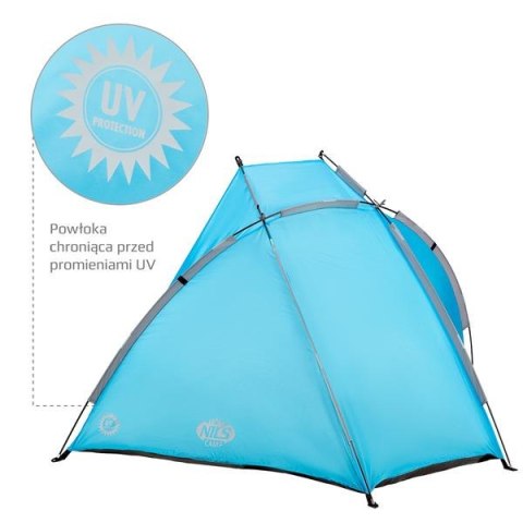NILS NC3039 NIEBIESKI NAMIOT PLAŻOWY PODŁOGA NILS