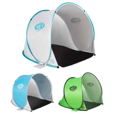 NILS NC3173 SZARO-TURKUSOWY NAMIOT PLAŻOWY SAMOROZKŁADAJĄCY PODŁOGA NILS