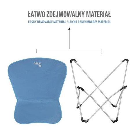 NILS CAMP NC3051 NIEBIESKIE KRZESŁO TURYSTYCZNE NILS CAMP
