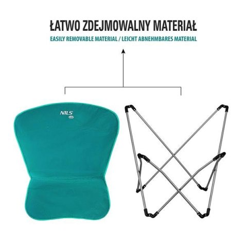 NILS CAMP NC3051 ZIELONE KRZESŁO TURYSTYCZNE NILS CAMP