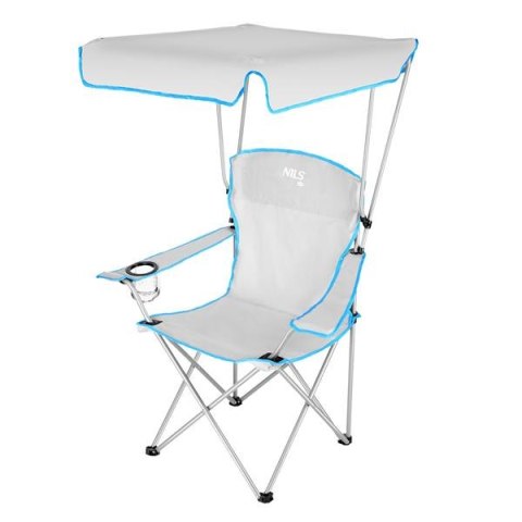 NILS CAMP NC3087 SZARE KRZESŁO TURYSTYCZNE Z DASZKIEM NILS CAMP