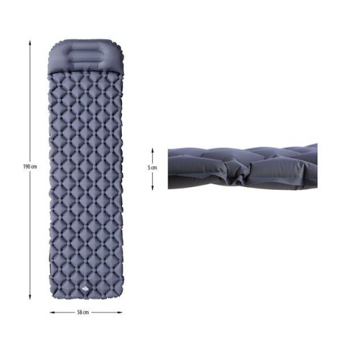 NILS CAMP NC4006 SZARY MATA TURYSTYCZNA Z POMPKĄ NILS CAMP