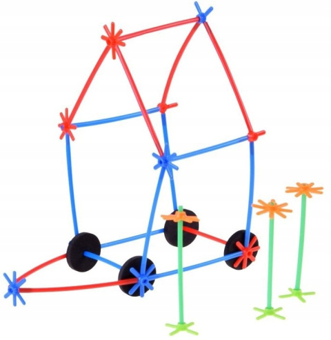 Klocki RURKI słomki patyczki 238el makaron ZA3111