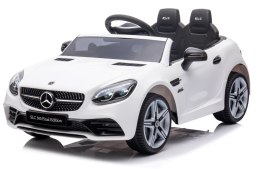 Jeździk na akumulator Mercedes BENZ SLC300 Cabrio dźwięki, światła, pilot - biały