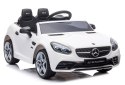 Jeździk na akumulator Mercedes BENZ SLC300 Cabrio dźwięki, światła, pilot - biały