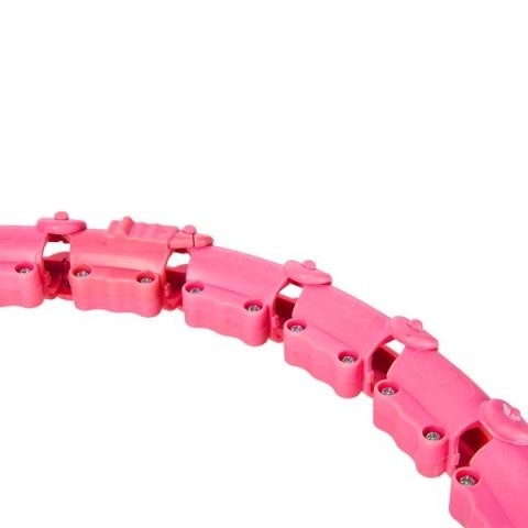 ONE FITNESS OHA02 HULA HOP PINK Z WYPUSTKAMI I OBCIĄŻNIKIEM ONE FITNESS