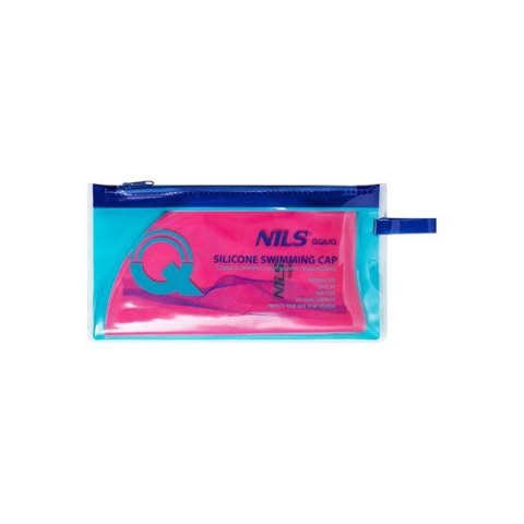 NILS AQUA NQC JEDNOKOLOROWY PK01 RÓŻOWY CZEPEK SILIKONOWY NILS AQUA