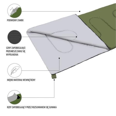 NILS CAMP NC2002 CIEMNOZIELONY ŚPIWÓR NILS CAMP