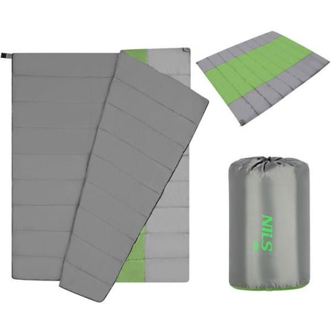 NILS CAMP NC2011 SZARO-ZIELONY PODWÓJNY ŚPIWÓR NILS CAMP