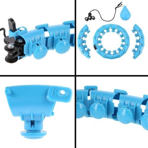 HMS ZESTAW HULA HOP HHW01 BLUE Z WYPUSTKAMI I OBCIĄŻNIKIEM HMS + PAS BR163 RED