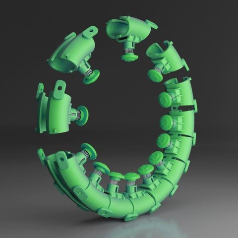 HMS ZESTAW HULA HOP HHW01 GREEN Z WYPUSTKAMI I OBCIĄŻNIKIEM HMS + PAS BR163 RED