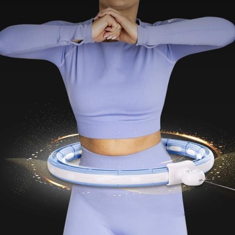 HMS ZESTAW HULA HOP MAGNETYCZNY BLUE HHM15 Z LICZNIKIEM HMS + PAS WYSZCZUPLAJĄCY BR163 RED