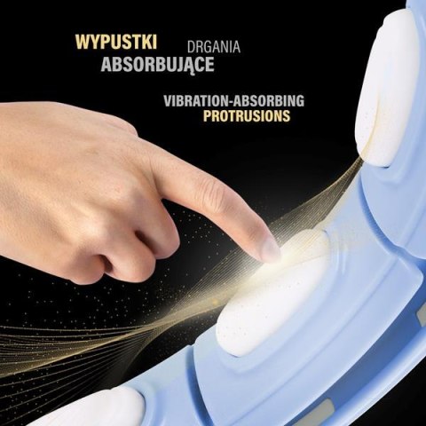 HMS ZESTAW HULA HOP MAGNETYCZNY BLUE HHM15 Z LICZNIKIEM HMS + PAS WYSZCZUPLAJĄCY BR163 RED