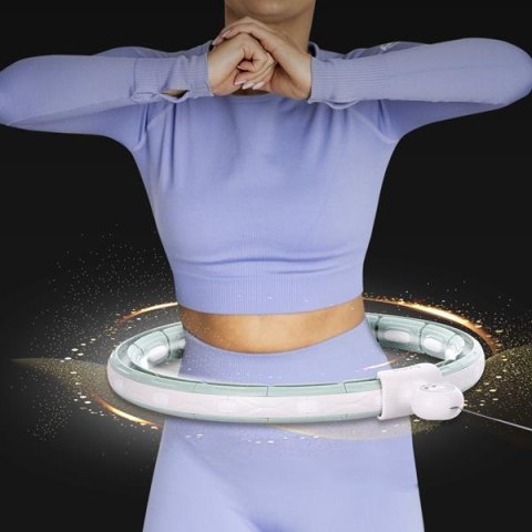 HMS ZESTAW HULA HOP MAGNETYCZNY GREEN HHM15 Z LICZNIKIEM HMS + PAS WYSZCZUPLAJĄCY BR163 RED