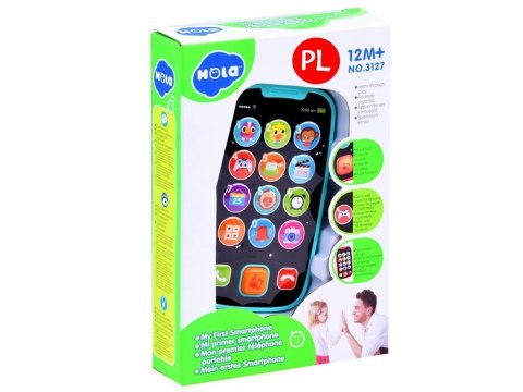 Pierwszy TELEFON dla dziecka w j. polskim ZA2831 niebieski