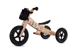 Rowerek biegowy drewniany dla 2 latka 2w1 Twist Plus - Cubic Black Edition