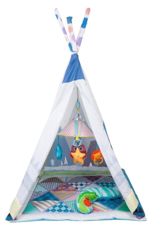 Mata edukacyjna dla niemowląt Namiot Tipi 2w1 Zwierzątka 82x82x140 cm