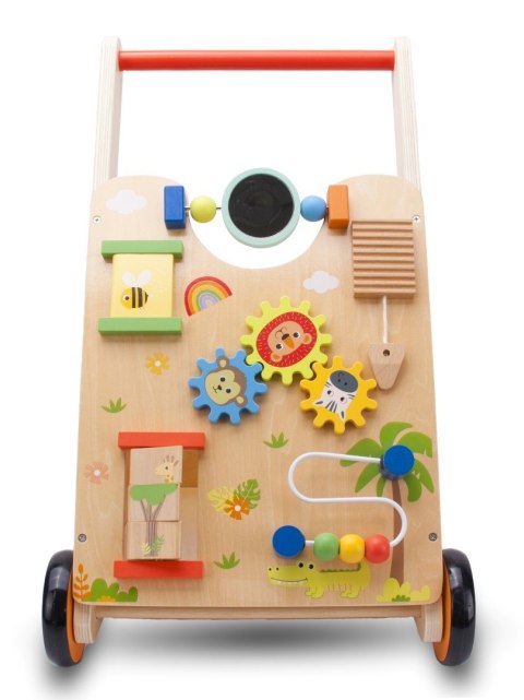 Pchacz jeździk dla dziecka drewniany chodzik interaktywny GIGANT XXL 55 cm