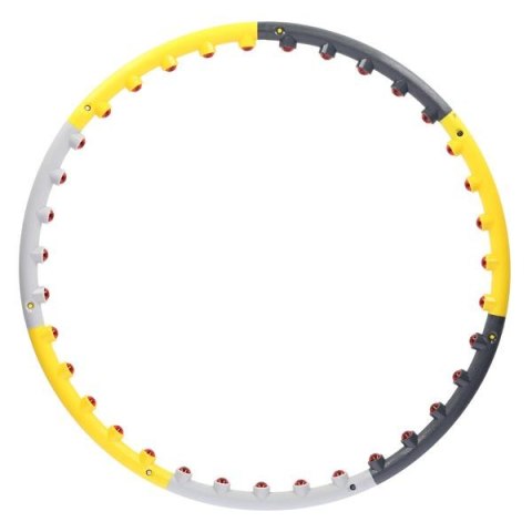 HMS HHP005 GREY-YELLOW HULA HOP MASUJĄCY Z MAGNESAMI 85CM HMS