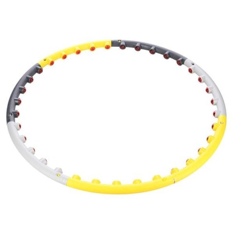 HMS HHP005 GREY-YELLOW HULA HOP MASUJĄCY Z MAGNESAMI 85CM HMS