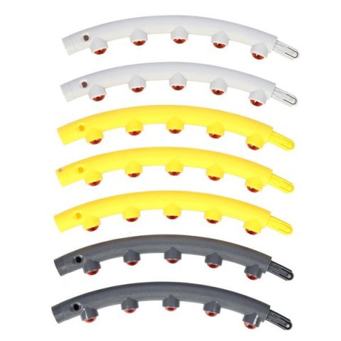 HMS HHP005 GREY-YELLOW HULA HOP MASUJĄCY Z MAGNESAMI 85CM HMS