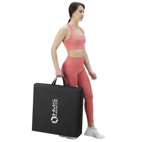 HMS PREMIUM MGS02 BLACK MATERAC GIMNASTYCZNY SKŁADANY 1800x600MM HMS PREMIUM