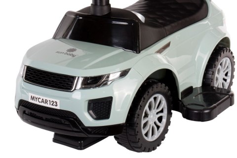 Jeździk pchacz chodzik z rączką i obejmą Sport car - szałwiowy - niespotykany kolor