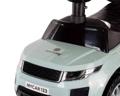 Jeździk pchacz chodzik z rączką i obejmą Sport car - szałwiowy - niespotykany kolor