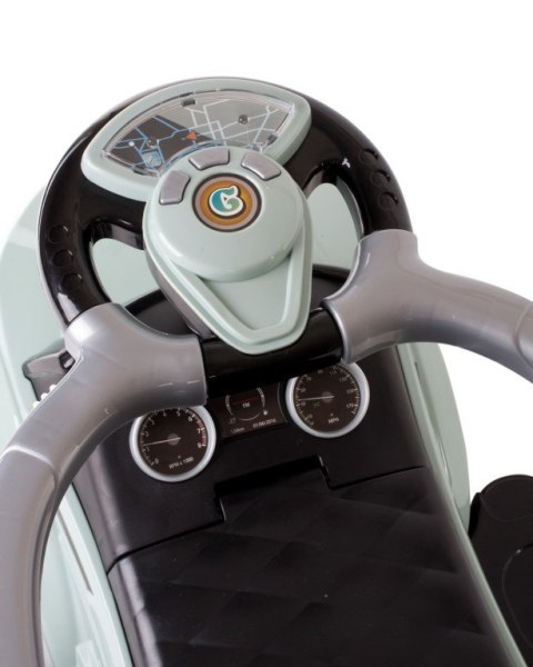 Jeździk pchacz chodzik z rączką i obejmą Sport car - szałwiowy - niespotykany kolor