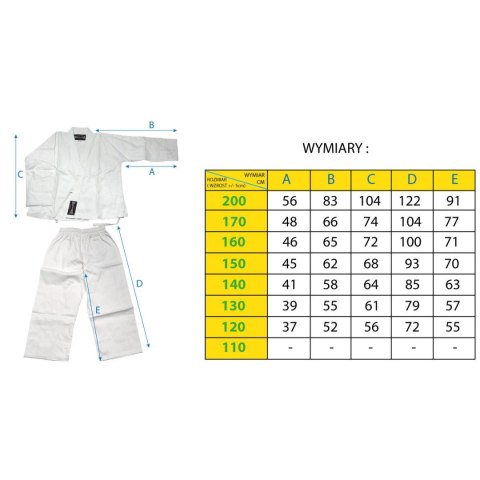 KIMONO ENERO PROFESSIONAL KARATE 130CM 8OZ