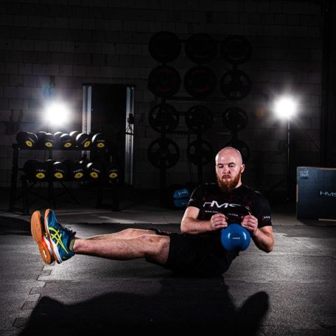 HMS KNV04 BLUE KETTLEBELL ŻELIWNY POKRYTY WINYLEM HMS