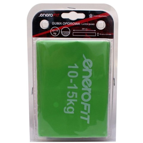 TAŚMA TRENINGOWA DO ĆWICZEŃ PILATES 2000x150x0,40MM 10-15KG ZIELONA