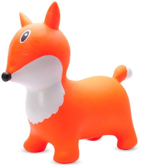 Skoczek gumowy dla dzieci LISEK do skakania 57 cm pomarańczowy z pompką