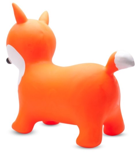 Skoczek gumowy dla dzieci LISEK do skakania 57 cm pomarańczowy z pompką