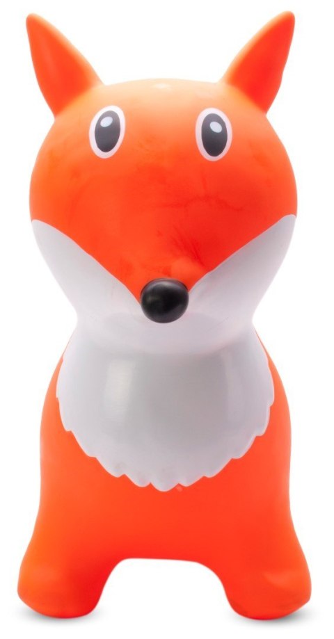 Skoczek gumowy dla dzieci LISEK do skakania 57 cm pomarańczowy z pompką