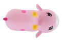Skoczek gumowy dla dzieci ŻYRAFKA 48 cm różowy do skakania z pompką