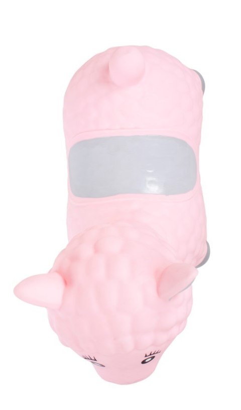 Skoczek gumowy dla dzieci ALPAKA 55 cm różowy do skakania z pompką