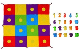 Mata Animacyjna Edukacyjna kolorowa szachownica 2 x 2m + 20 elementów