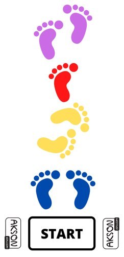 Mata Animacyjna Skaczące Stópki 45x200 cm