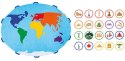 Zestaw Mata Edukacyjna Mapa Świata Zabytki 20 rzepów