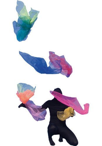 Chustka do żonglowania 65 x 65 cm Henry`s 3 szt. - CZERWONY