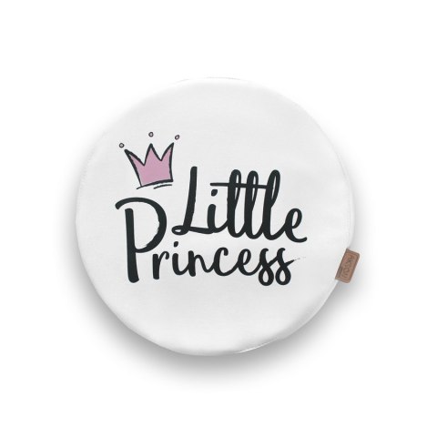 Poduszki białe ekoskóra NAPISY 1 szt. 6 cm AKSON - Kotek - Little Princess