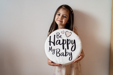 Poduszki białe ekoskóra NAPISY 1 szt. 6 cm AKSON - Piesek - Big Boy