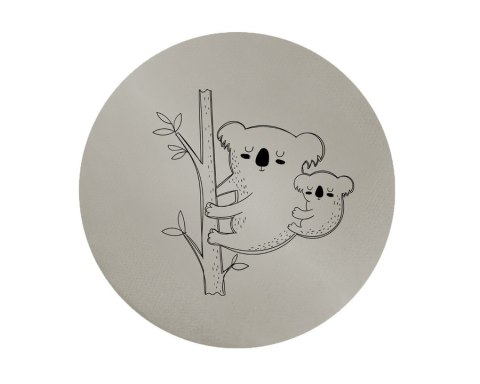 Poduszki ekoskóra ZWIERZĄTKA Rodzinki 3 cm 1 szt. AKSON - Koala - grafit