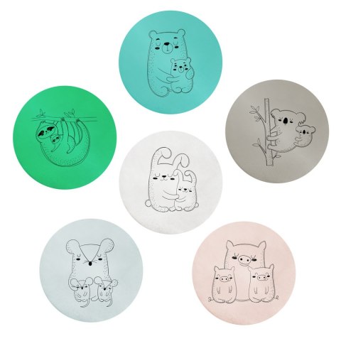 Poduszki ekoskóra ZWIERZĄTKA Rodzinki 3 cm 1 szt. AKSON - Koala - grafit