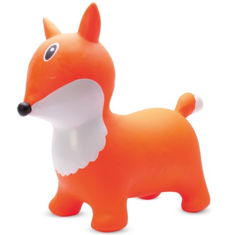 Skoczek gumowy dla dzieci LISEK do skakania 57 cm pomarańczowy z pompką