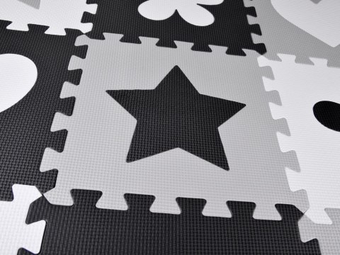 Puzzle piankowe - Kontrastowa mata dla niemowląt KSZTAŁTY 120x120cmZA4782